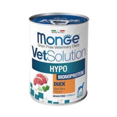 Monge Vet Solution Dog Hypoallergenic Anatra Lattina 400gr
