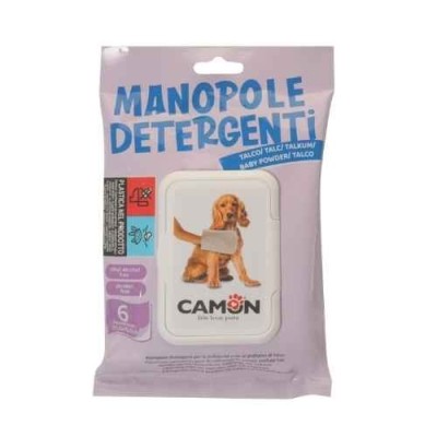 Camon Manopole Detergenti per Cani e Gatti Profumo Talco 6pz 25,5x18,5cm