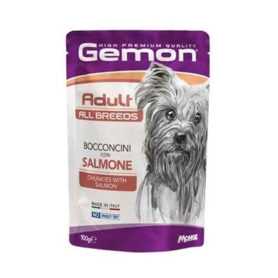 Gemon Cane All Breeds Adult Bocconcini con Salmone 100g