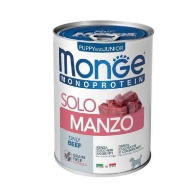 Monge Dog Patè Puppy e Junior Monoproteico SOLO Manzo 400g