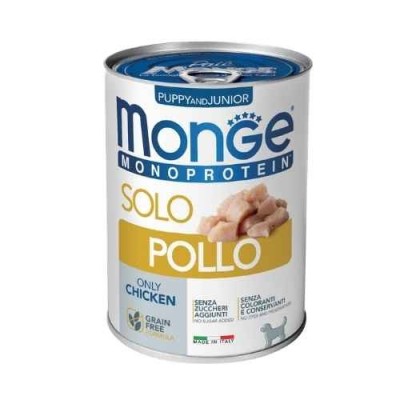 Monge Dog Patè Puppy e Junior Monoproteico SOLO Pollo 400g