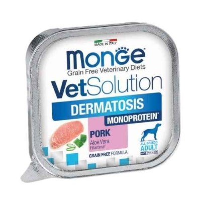 Monge Vet Solution Dog Dermatosis Maiale Vaschetta 150gr