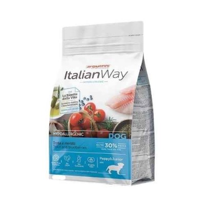 Italian Way Cane Hypoallergenic Puppy&Junior Mini Trota e Mirtilli 1,5kg