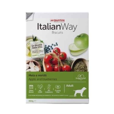 Italian Way Cane Biscotti Adult Mela e Mirtilli 400g