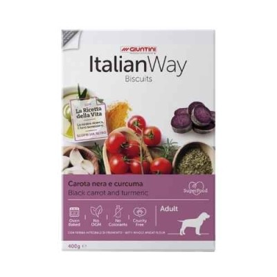 Italian Way Cane Biscotti Adult Carota Nera e Curcuma 400g