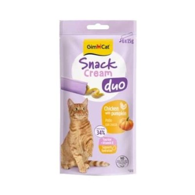 Gimcat Creamy Snack Duo Gatto Pollo con Zucca 6x15g