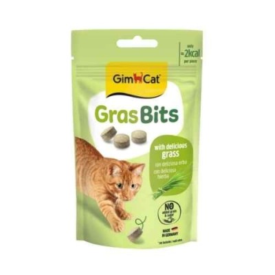 Gimcat Gatto Snack Gras-Bits Palline di Erba Gatta 50g