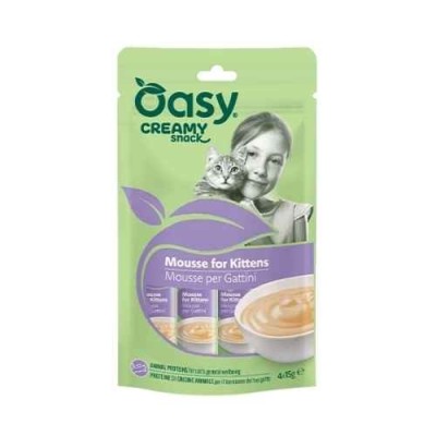 Oasy Gatto Creamy Snack Kitten x4 - Snack Cremosi per Gattini