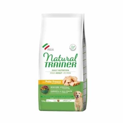 Natural Trainer Adult Maxi con Pollo Fresco Riso e Aloe Vera 12 kg