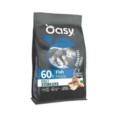 Oasy Gatto Grain Free Formula Adult Sterilizzato Pesce 1,5Kg