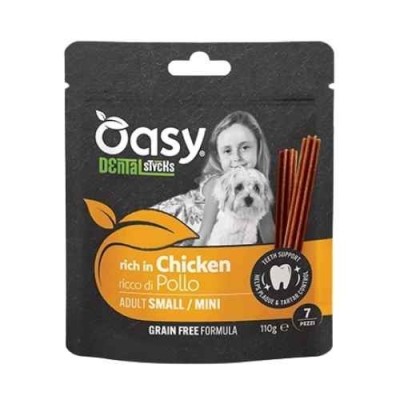 Oasy Snack Cane Grain Free Dental Styck Adult Small/Mini Pollo 110g
