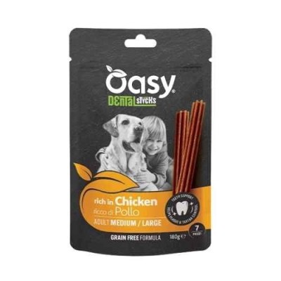 Oasy Snack Cane Grain Free Dental Styck Adult Medium/Large Pollo 180g