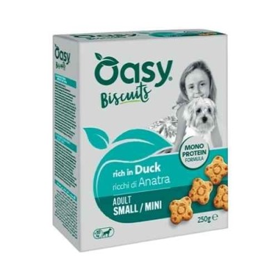 Oasy Snack Cane Biscotti Monoproteico Small/Mini Anatra 250g