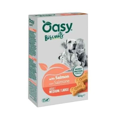 Oasy Snack Cane Biscotti Monoproteico Medium/Large Salmone 400g
