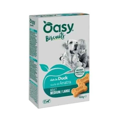 Oasy Snack Cane Biscotti Monoproteico Medium/Large Anatra 400g