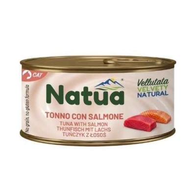 Natua Gatto Natural Vellutata Complementare Tonno con Salmone Lattina 85g