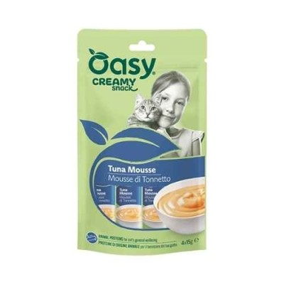 Oasy Cat Creamy Snack Tonno x4 - Snack Cremosi per Gatti