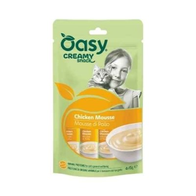 Oasy Cat Creamy Snack Pollo x4 - Snack Cremosi per Gatti