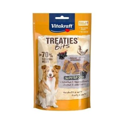 Vitakraft  Treaties Bits Superfood Snack per Cani Gusto Sambuco 100g
