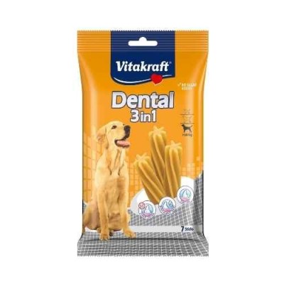 Vitakraft Dental 3in1 Snack Dentali per Cani Misura M 7pz