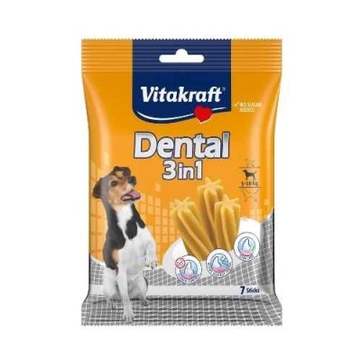 Vitakraft Dental 3in1 Snack Dentali per Cani Misura S 7pz