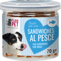 Flair Pet Snack Naturali Mini Sandwiches Tonno e Pollo Barattolino 70 g