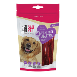 Flair Pet Snack Naturali Filetti di Anatra Busta 90 g