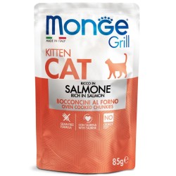 Monge Cat Grill Kitten con Salmone Bocconcini in Jelly Busta 85gr