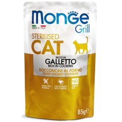 Monge Cat Grill Sterilised con Galletto Bocconcini in Jelly Busta 85gr