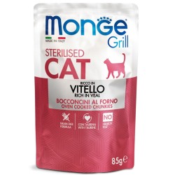 Monge Cat Grill Sterilised con Vitello Bocconcini in Jelly Busta 85gr